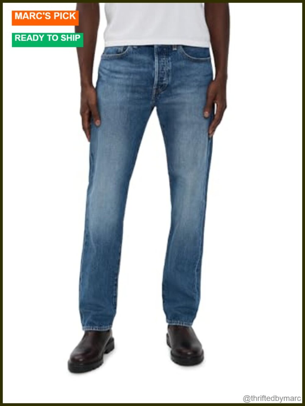 Men's 501 Original Fit Straight Leg Jeans 100% Cotton